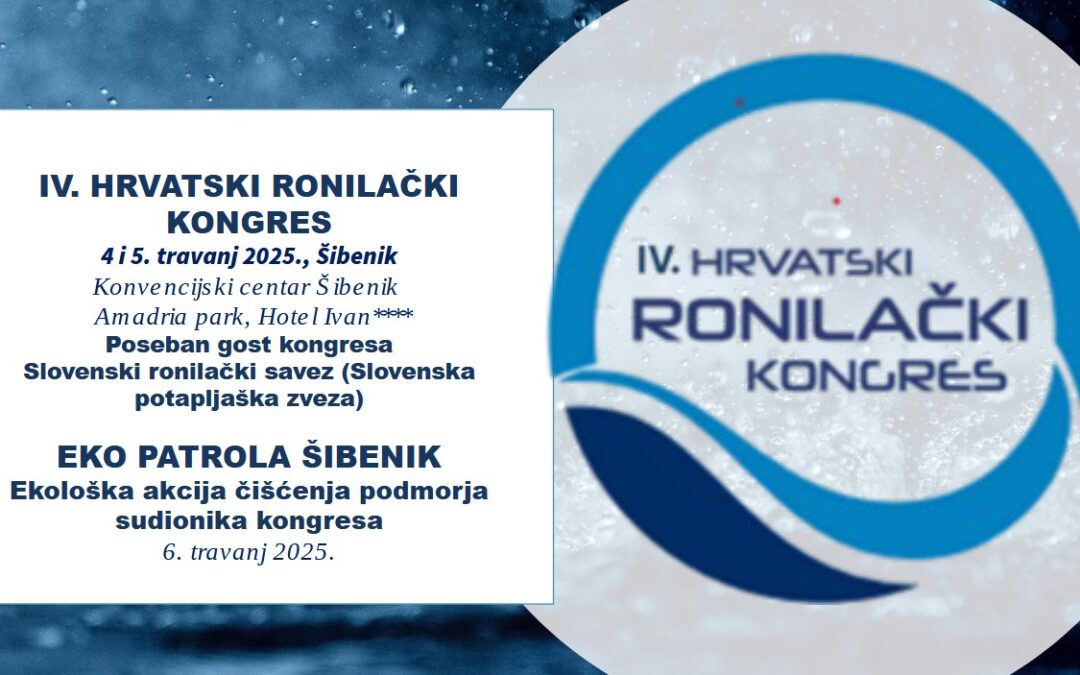 IV. Hrvaški potapljaški kongres, Šibenik, 4. in 5. april 2025